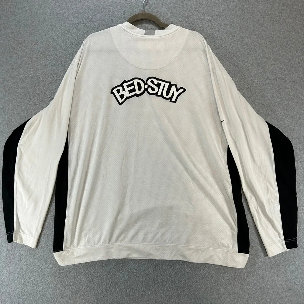 Brooklyn Nets Nike Shooting Shirt Mens XXL White Polyester Streetwear Sportswear